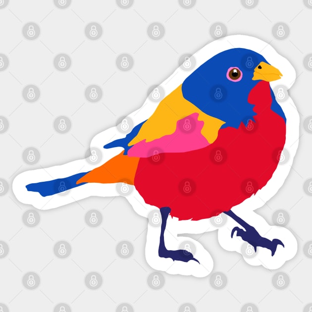 PAINTED BUNTING BIRD Sticker by VegShop